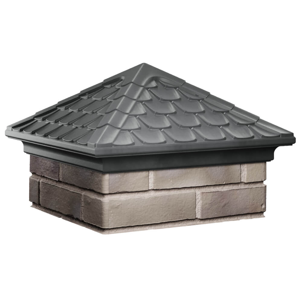 Колпак Zking Эльбрус Серый на столб 1.5х1.5 кирпича (385х385мм) в Парабели фото