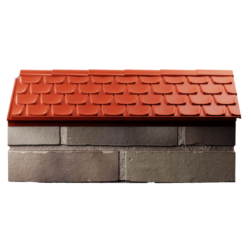 Парапет Zking Эльбрус Красный с посадкой на 1 кирпич (255мм) в Парабели фото