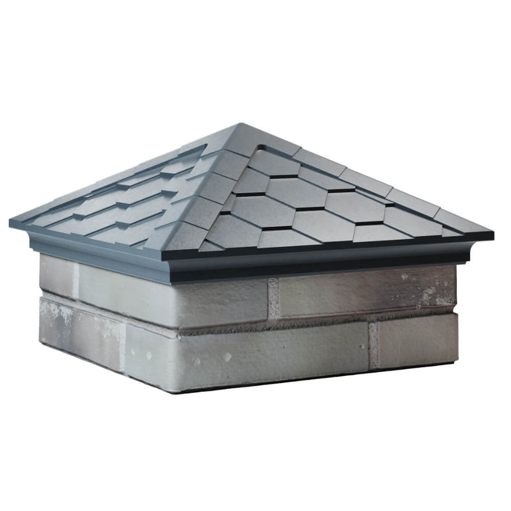 Колпак Zking Эверест Серый на столб 1.5х1.5 кирпича (390х390мм) в Парабели фото