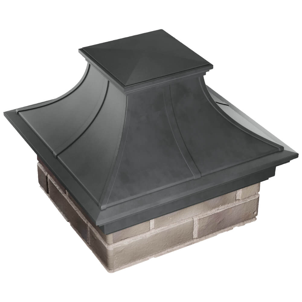 Колпак Zking Монблан Премиум Серый на столб 1.5х1.5 кирпича (385х385мм) в Парабели фото