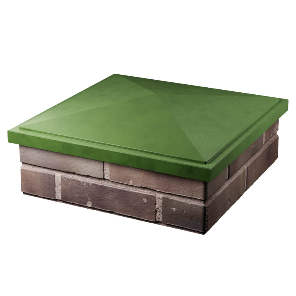 Колпак Zking БонаМоно Зеленый на столб 2х2 кирпича (515х515, 530х530мм) в Парабели фото