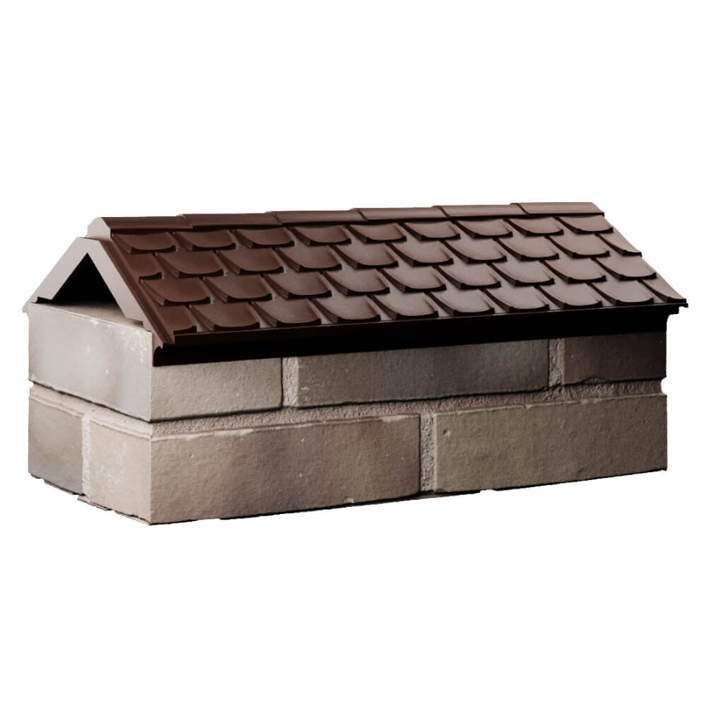 Парапет Zking Эльбрус Коричневый с посадкой на 1 кирпич (255мм) Парабель фото