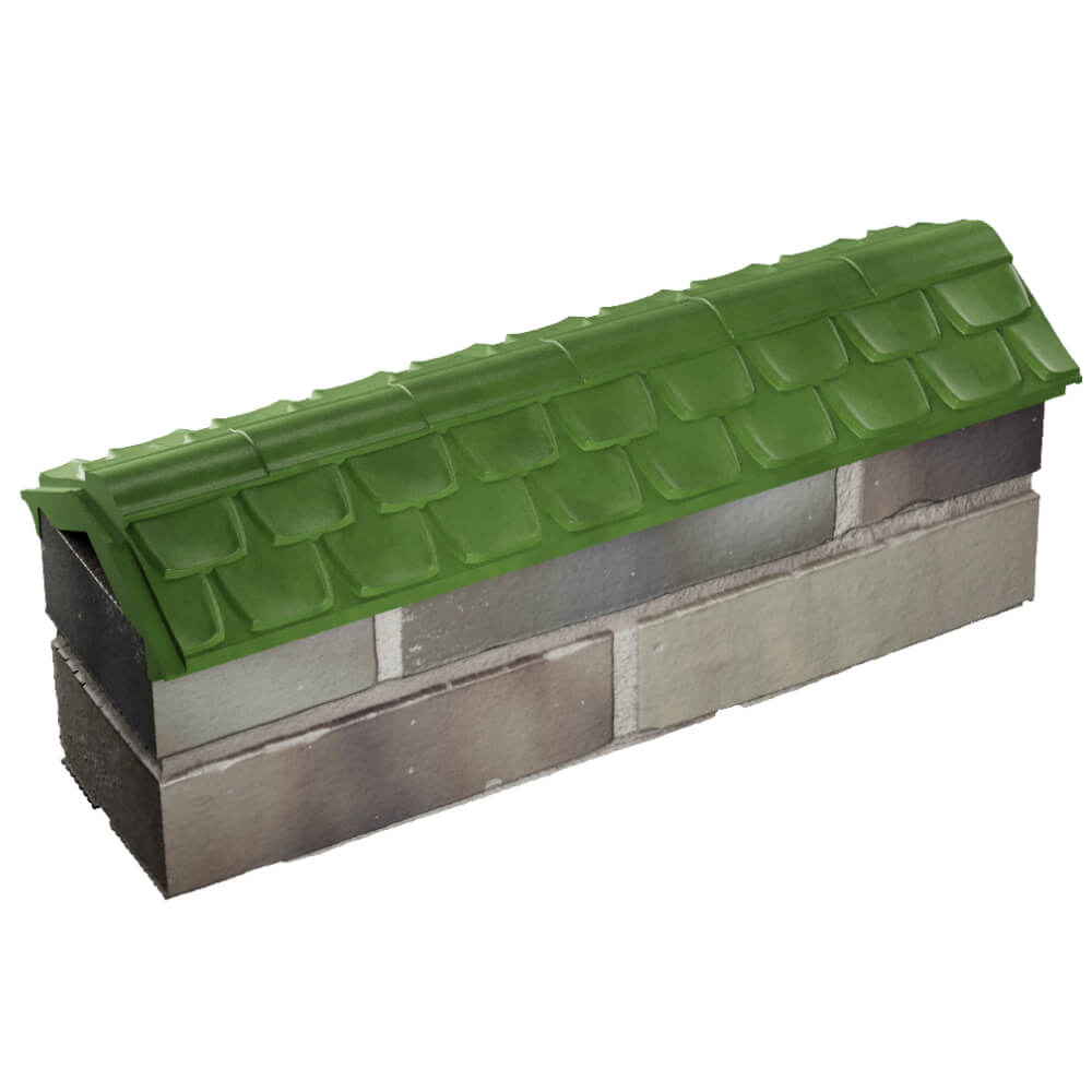 Парапет Zking Эльбрус Зеленый с посадкой на 0.5 кирпича (130мм) в Парабели фото